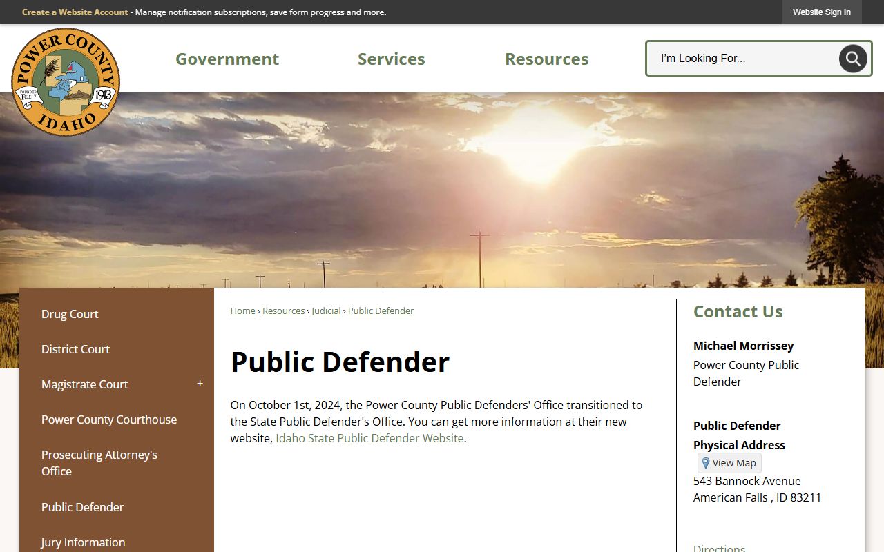 Power County arrest records and court charges Public Defender