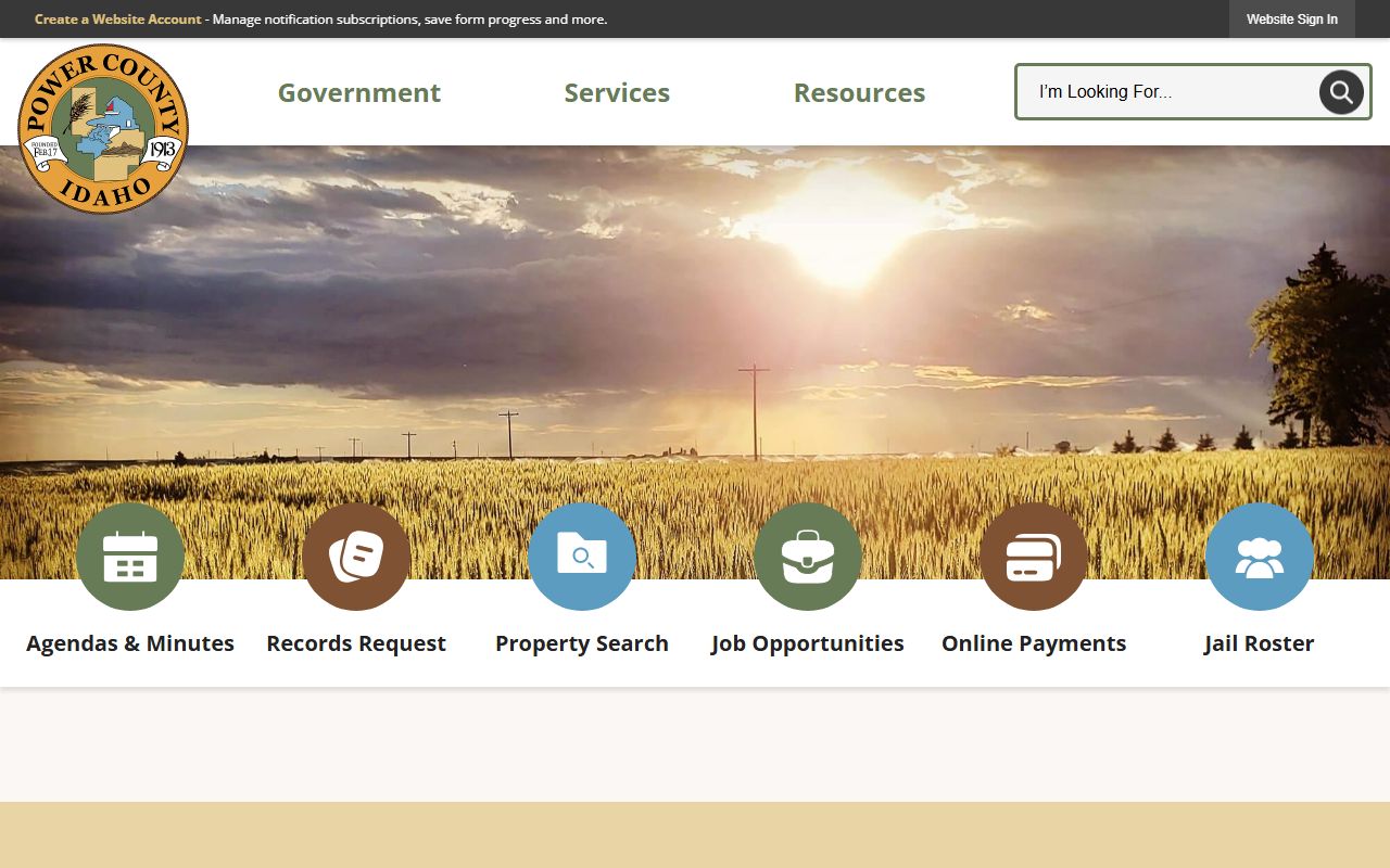 Power County court records official homepage