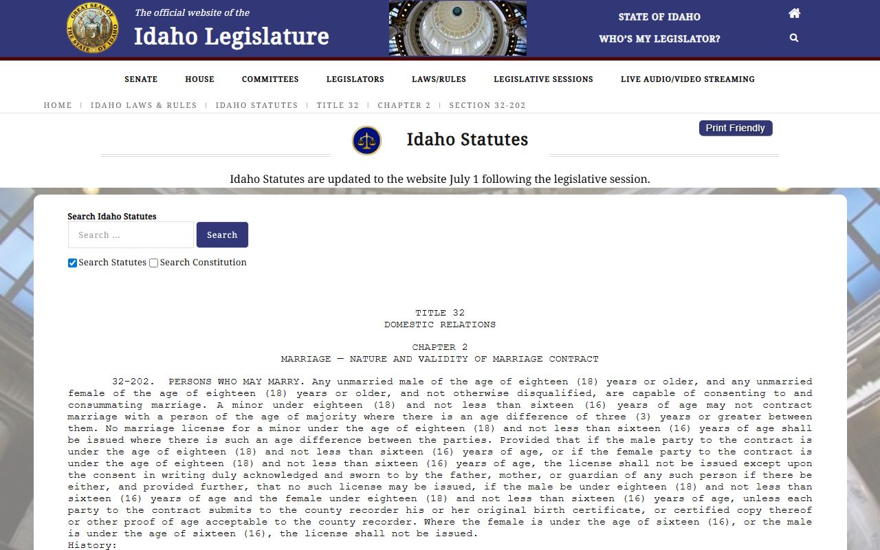 Power County marriage and divorce records Idaho marriage eligibility law