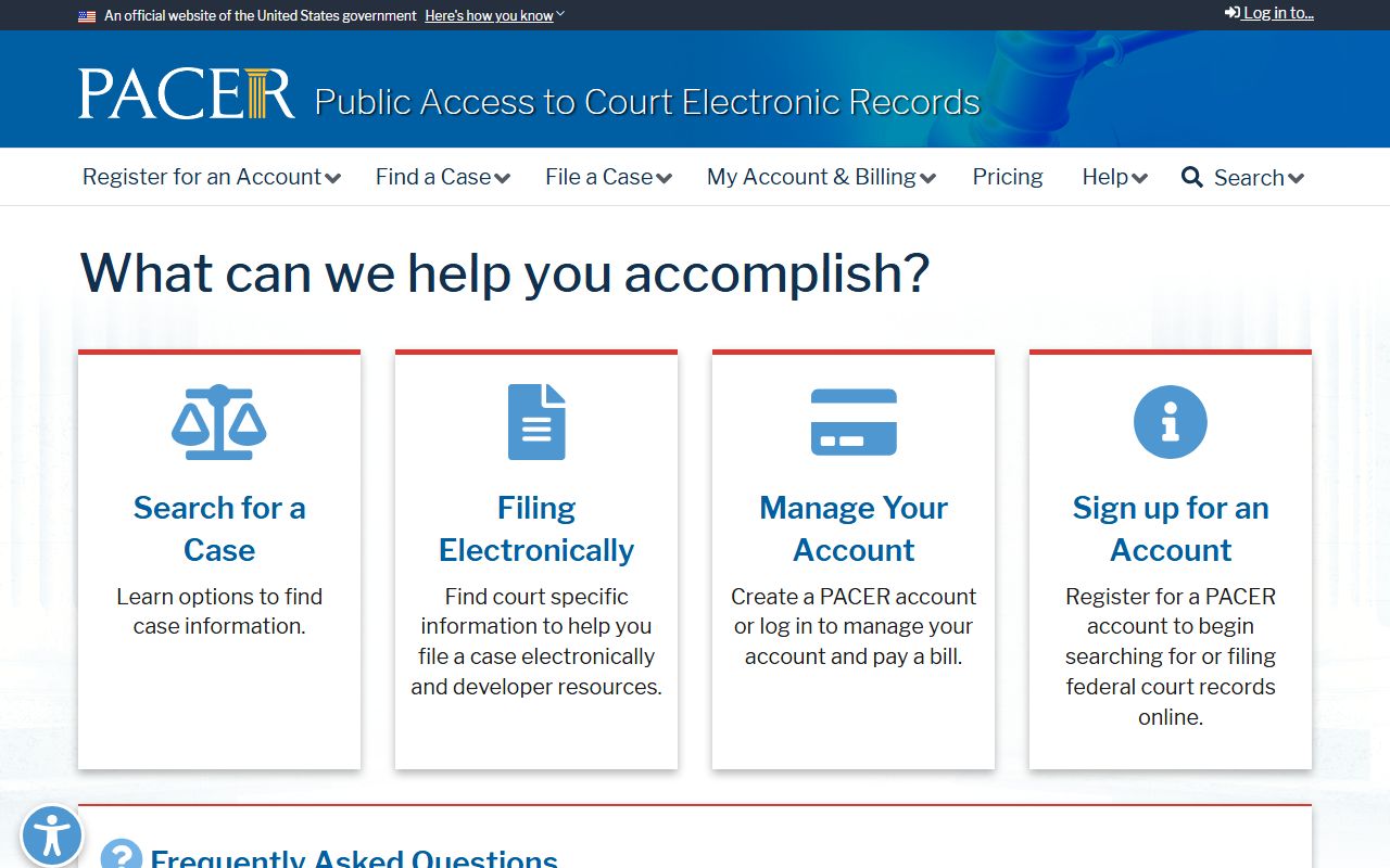 Power County probate records PACER federal case search distinction