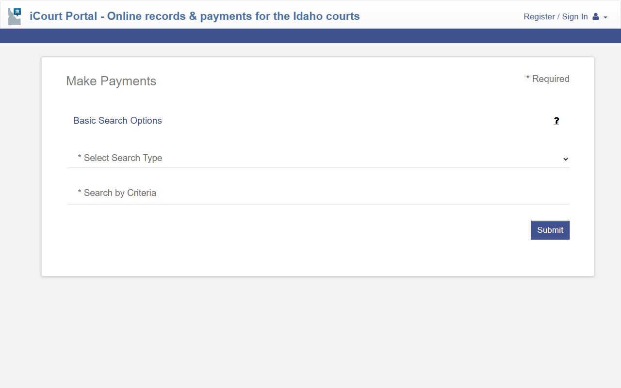 Power County traffic court records iCourt make payments lookup